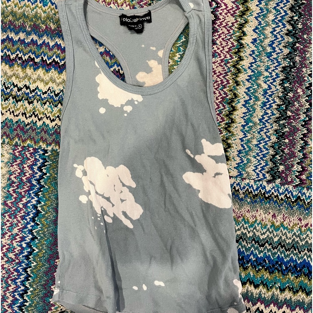 Global love tie dye tank